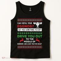 Can I Refill Your Eggnog Funny Christmas Vacation Quote Tank Top thumb 2