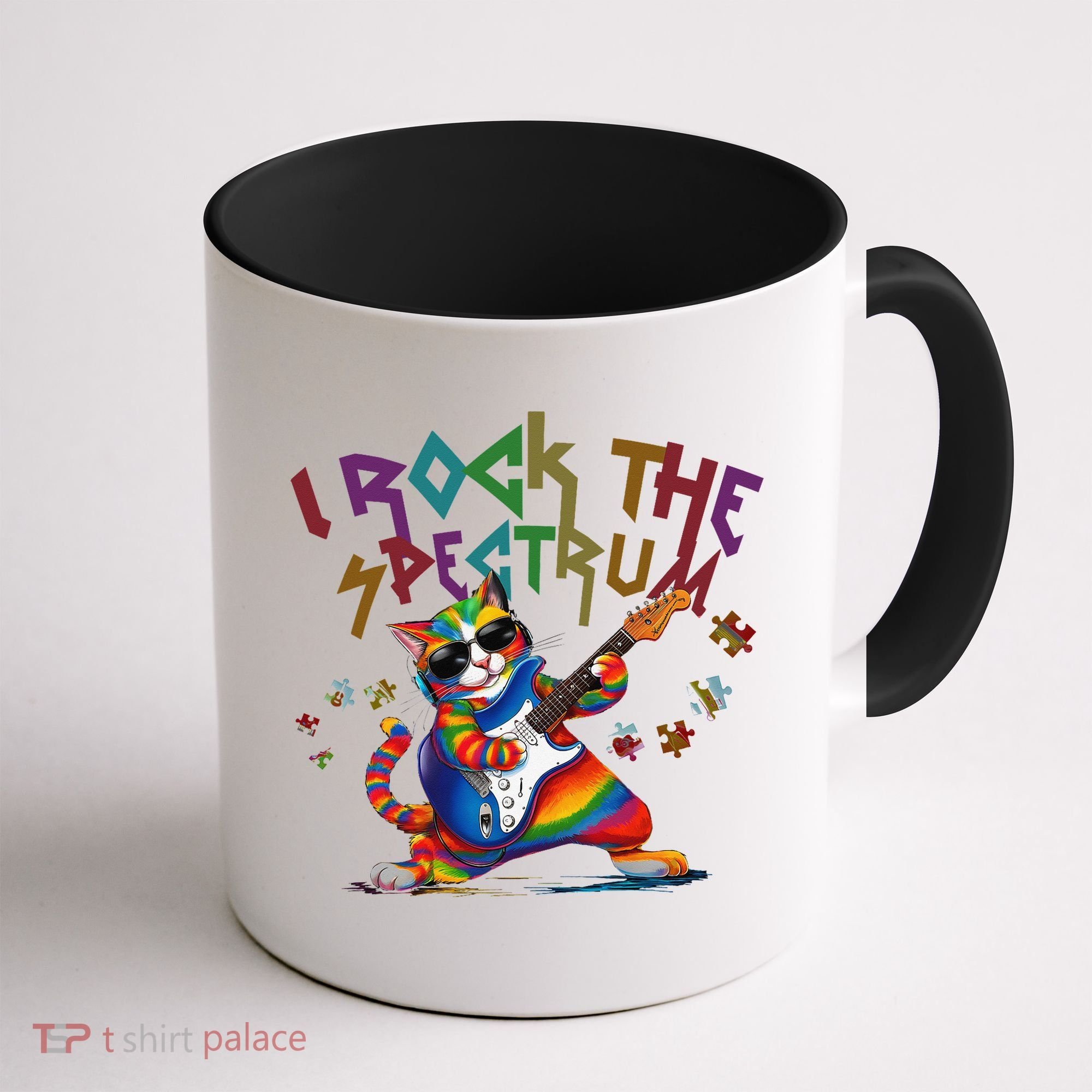 Cute I ROCK THE SPECTRUM Autism Awareness Support Love Coffee Mug
