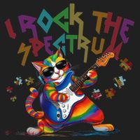 Cute I ROCK THE SPECTRUM Autism Awareness Support Love Beanie thumb 2