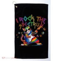 Cute I ROCK THE SPECTRUM Autism Awareness Support Love Golf Towel thumb 0