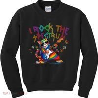 Cute I ROCK THE SPECTRUM Autism Awareness Support Love Kids Sweatshirt thumb 0