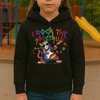 Cute I ROCK THE SPECTRUM Autism Awareness Support Love Kids Hoodie thumb 3
