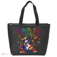 Cute I ROCK THE SPECTRUM Autism Awareness Support Love Tote Bag thumb 0