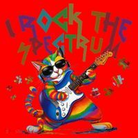 Cute I ROCK THE SPECTRUM Autism Awareness Support Love Santa Hat thumb 1