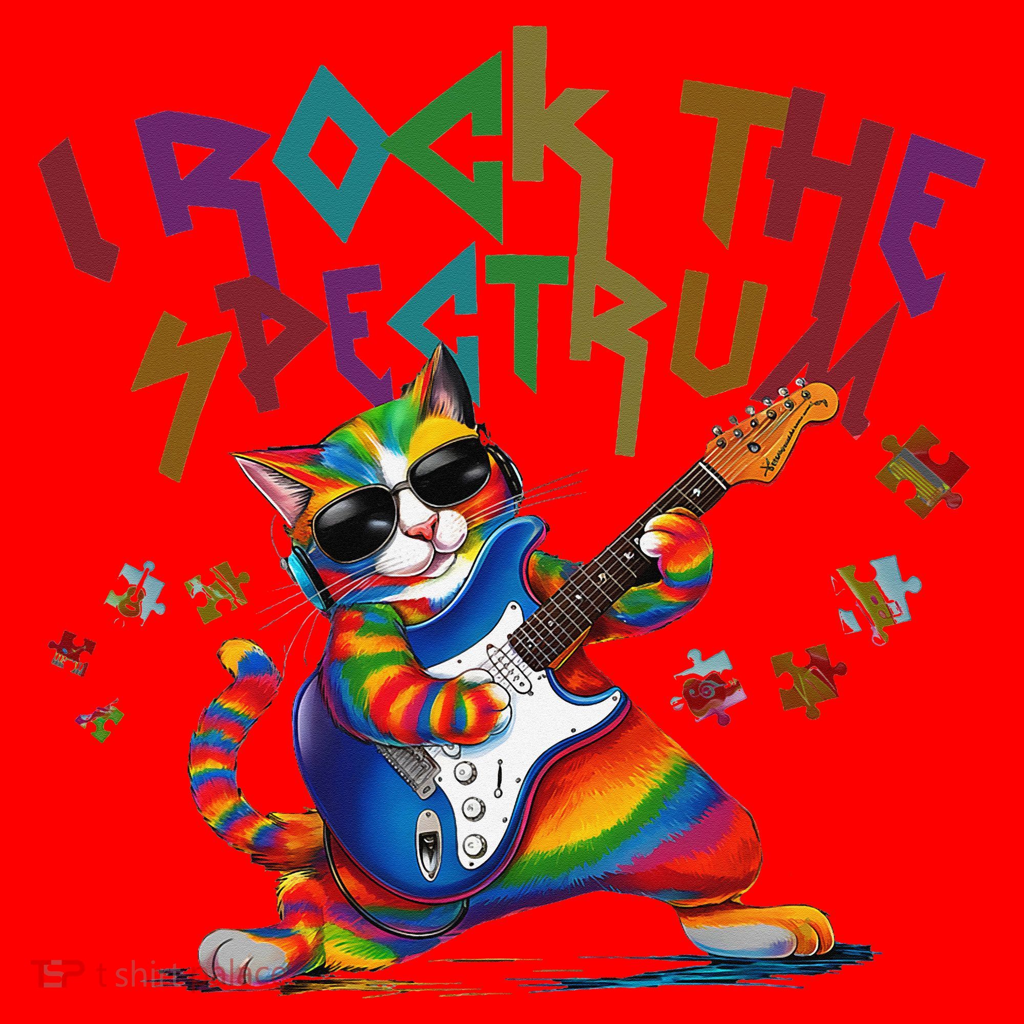 Cute I ROCK THE SPECTRUM Autism Awareness Support Love Santa Hat