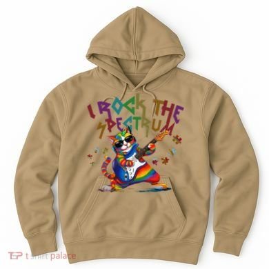Cute I ROCK THE SPECTRUM Autism Awareness Support Love Hoodie