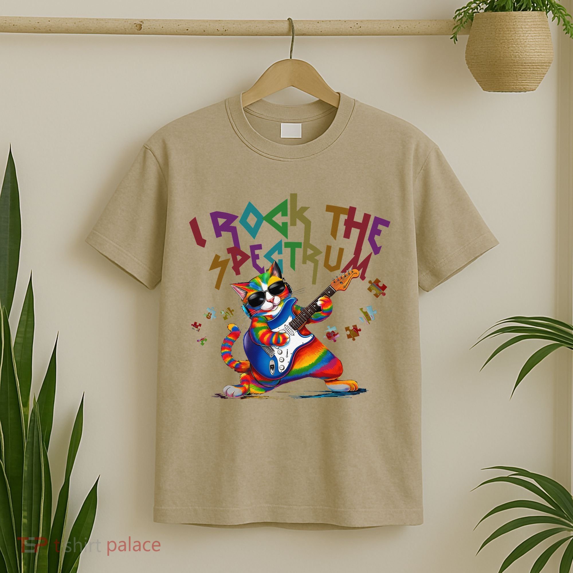 Cute I ROCK THE SPECTRUM Autism Awareness Support Love T-Shirt