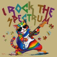 Cute I ROCK THE SPECTRUM Autism Awareness Support Love Mousepad thumb 1