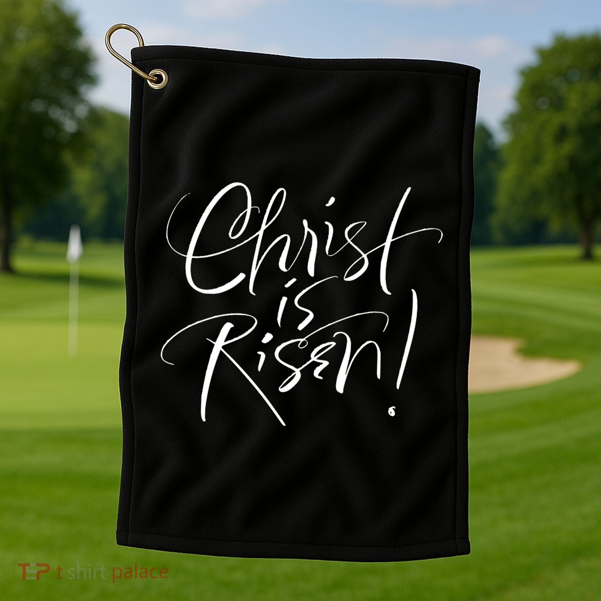 Christ Is Risen Easter Holiday Gift Golf Towel