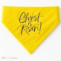 Christ Is Risen Easter Holiday Gift USA-Made Doggie Bandana thumb 0