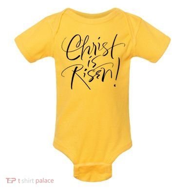 Christ Is Risen Easter Holiday Gift Baby Bodysuit