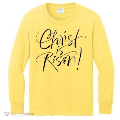 Christ Is Risen Easter Holiday Gift Kids Long Sleeve Shirt