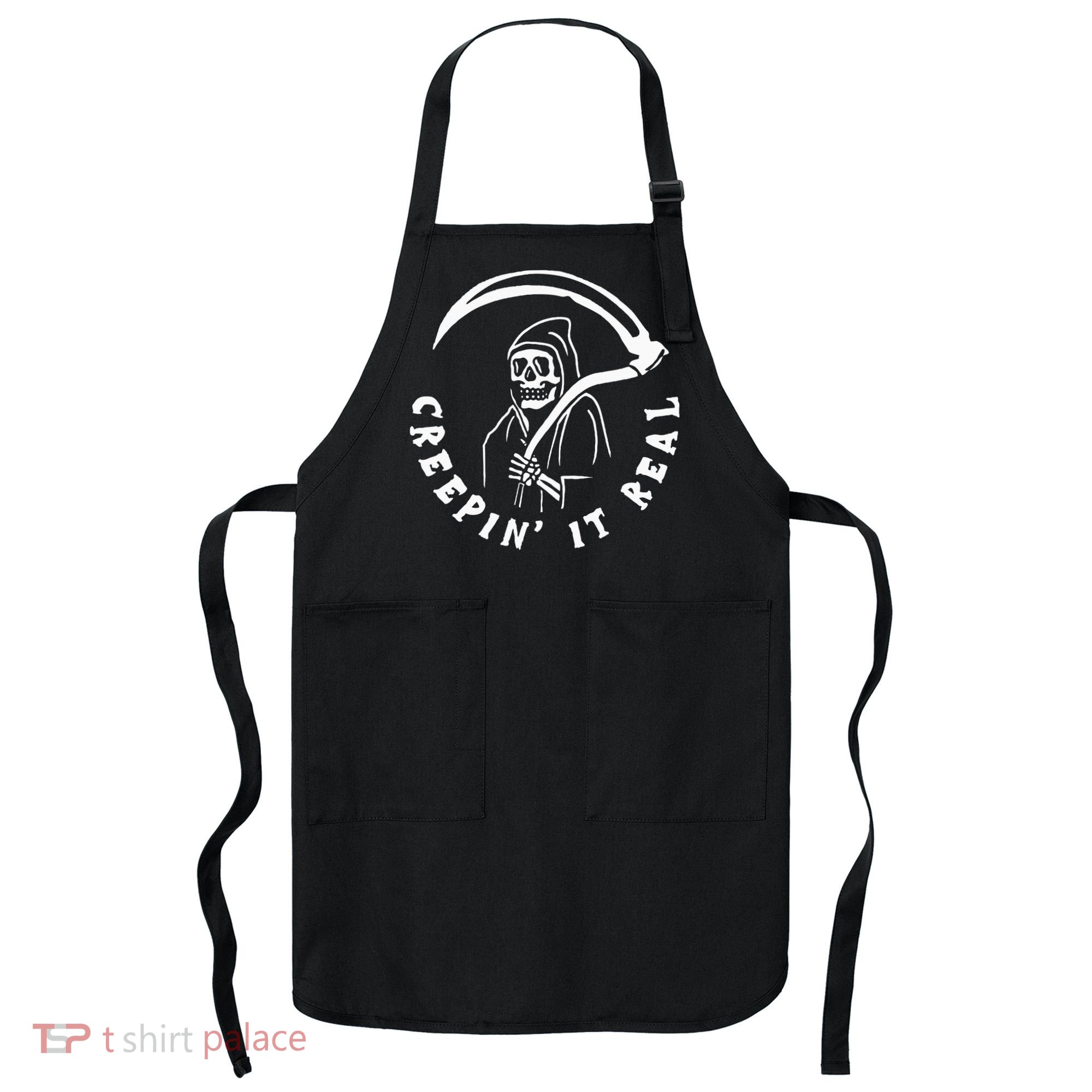 Creepin It Real Grim Reaper Halloween Apron
