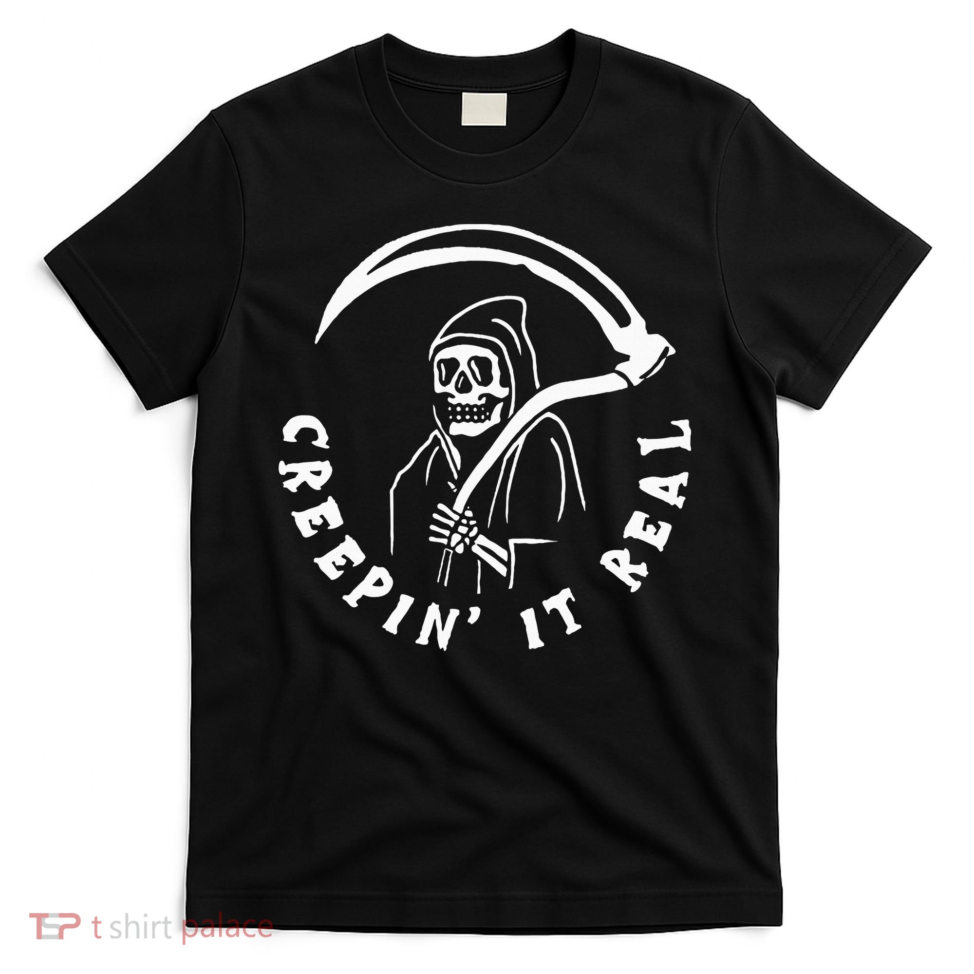 Creepin It Real Grim Reaper Halloween T-Shirt