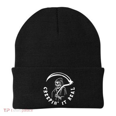 Creepin It Real Grim Reaper Halloween Beanie
