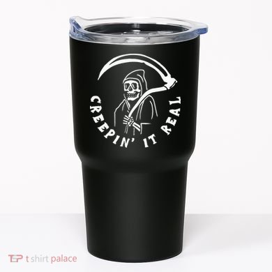 Creepin It Real Grim Reaper Halloween Tumbler