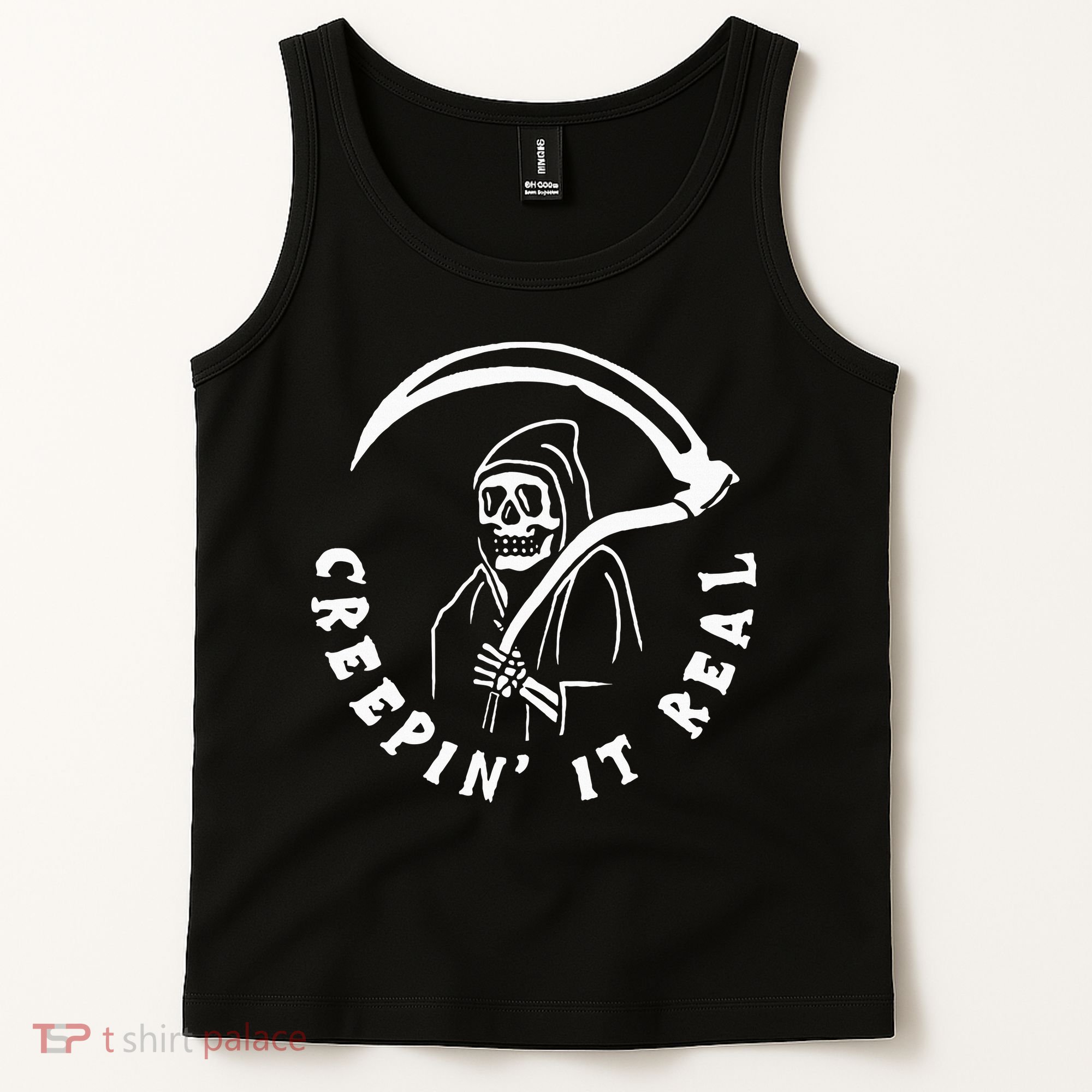 Creepin It Real Grim Reaper Halloween Tank Top