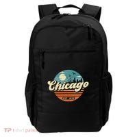 Chicago Illinois Retro Skyline Night Il Souvenirs Backpack thumb 0