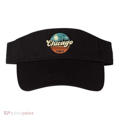 Chicago Illinois Retro Skyline Night Il Souvenirs Visor