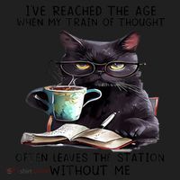 Cat Ive Reached The Age When My Train Of Thought Women's Sweatshirt thumb 2
