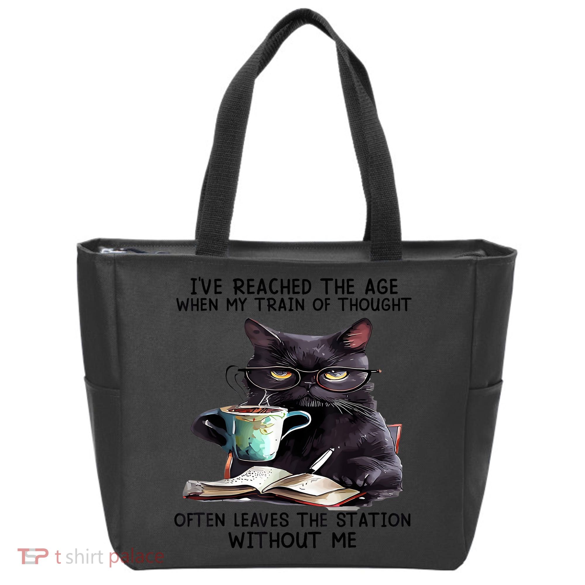 Cat Ive Reached The Age When My Train Of Thought Tote Bag