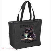 Cat Ive Reached The Age When My Train Of Thought Tote Bag thumb 2