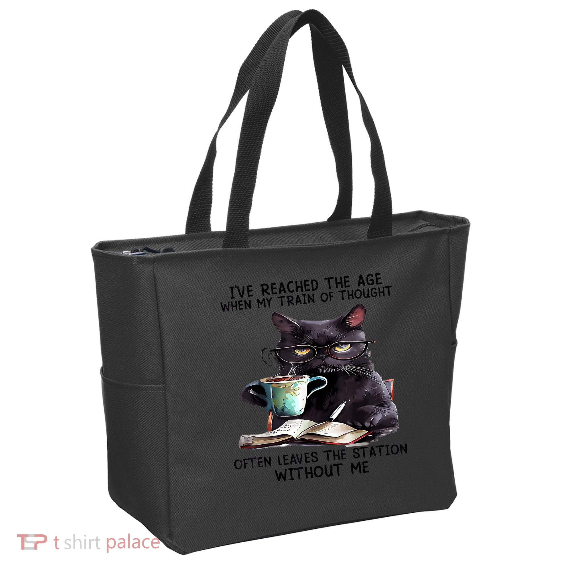 Cat Ive Reached The Age When My Train Of Thought Tote Bag