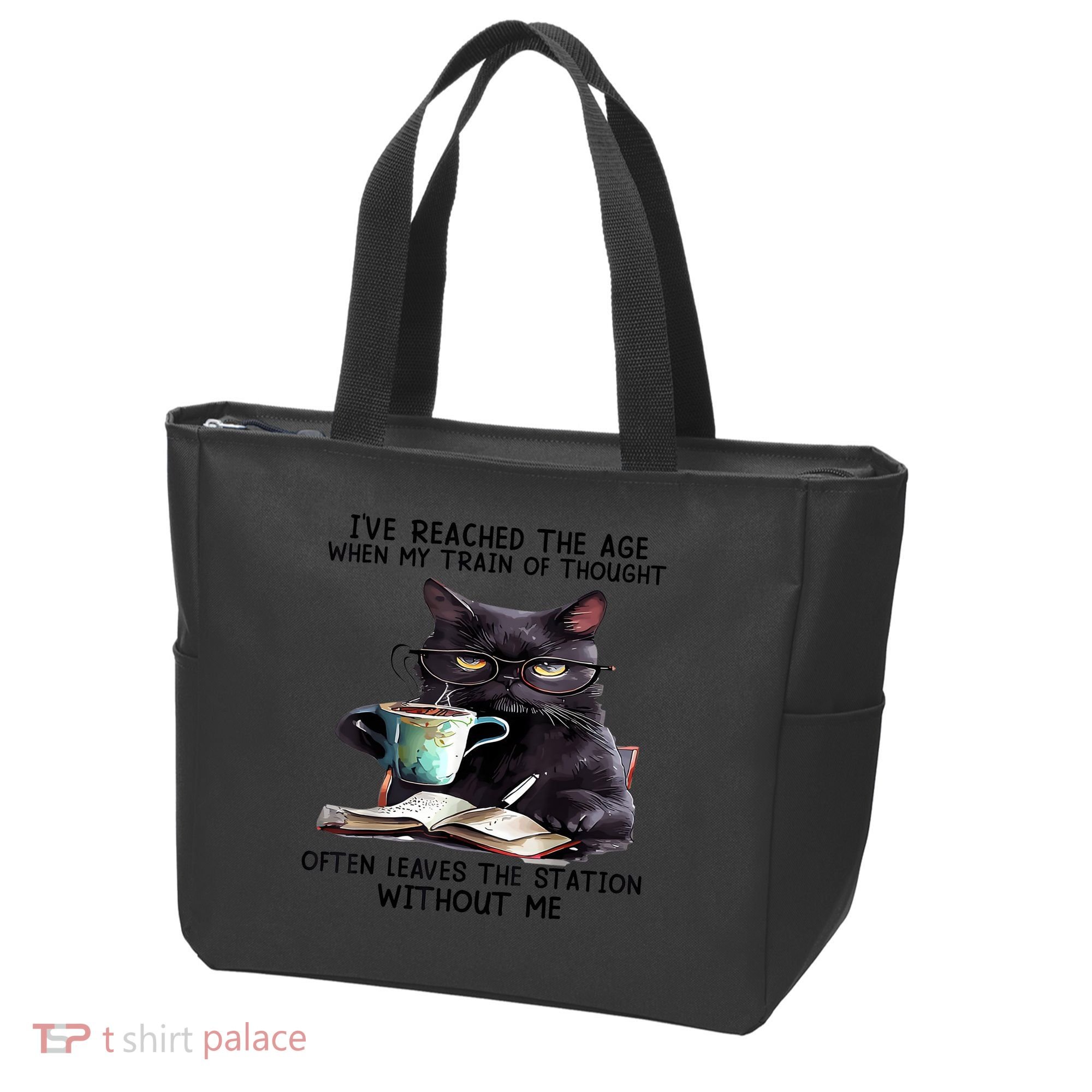 Cat Ive Reached The Age When My Train Of Thought Tote Bag