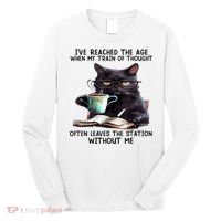 Cat Ive Reached The Age When My Train Of Thought Long Sleeve Shirt thumb 0