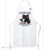 Cat Ive Reached The Age When My Train Of Thought Apron thumb 0