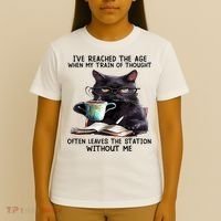 Cat Ive Reached The Age When My Train Of Thought T-Shirt thumb 4