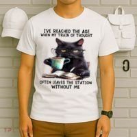 Cat Ive Reached The Age When My Train Of Thought T-Shirt thumb 6