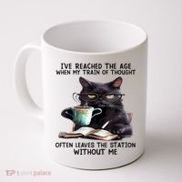 Cat Ive Reached The Age When My Train Of Thought Coffee Mug thumb 0