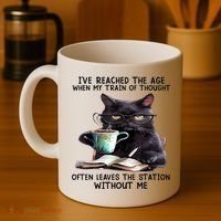 Cat Ive Reached The Age When My Train Of Thought Coffee Mug thumb 4