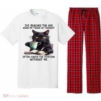 Cat Ive Reached The Age When My Train Of Thought Pajama Set thumb 0