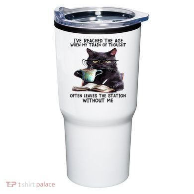 Cat Ive Reached The Age When My Train Of Thought Tumbler