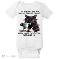 Cat Ive Reached The Age When My Train Of Thought Baby Bodysuit thumb 0