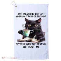 Cat Ive Reached The Age When My Train Of Thought Golf Towel thumb 0