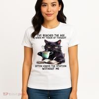Cat Ive Reached The Age When My Train Of Thought Women's T-Shirt thumb 4