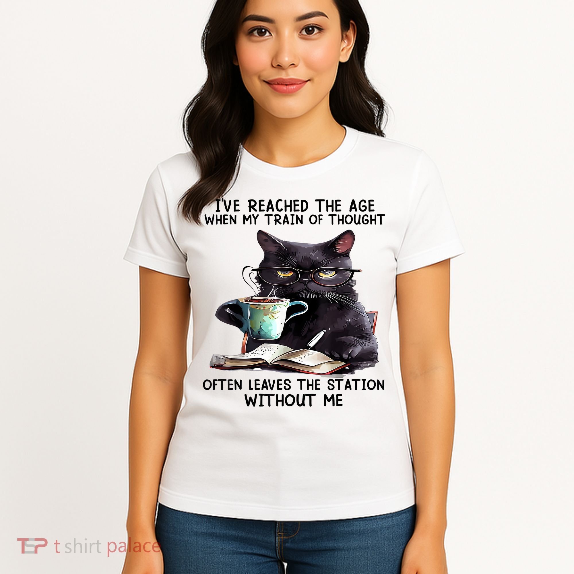 Cat Ive Reached The Age When My Train Of Thought Women's T-Shirt