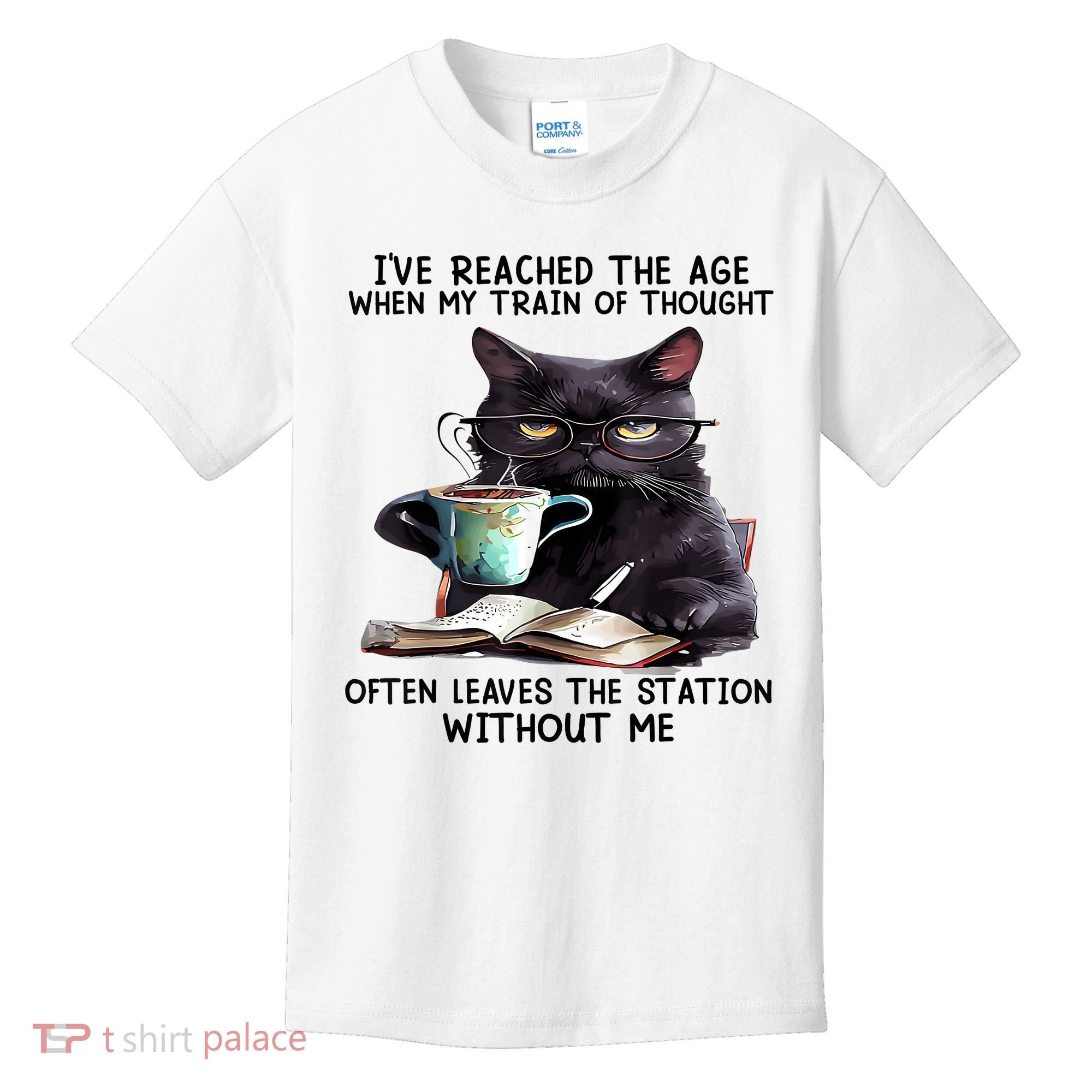 Cat Ive Reached The Age When My Train Of Thought Kids T-Shirt