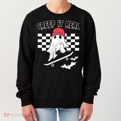Creek It Real Funny Ghost Halloween Women's Sweatshirt