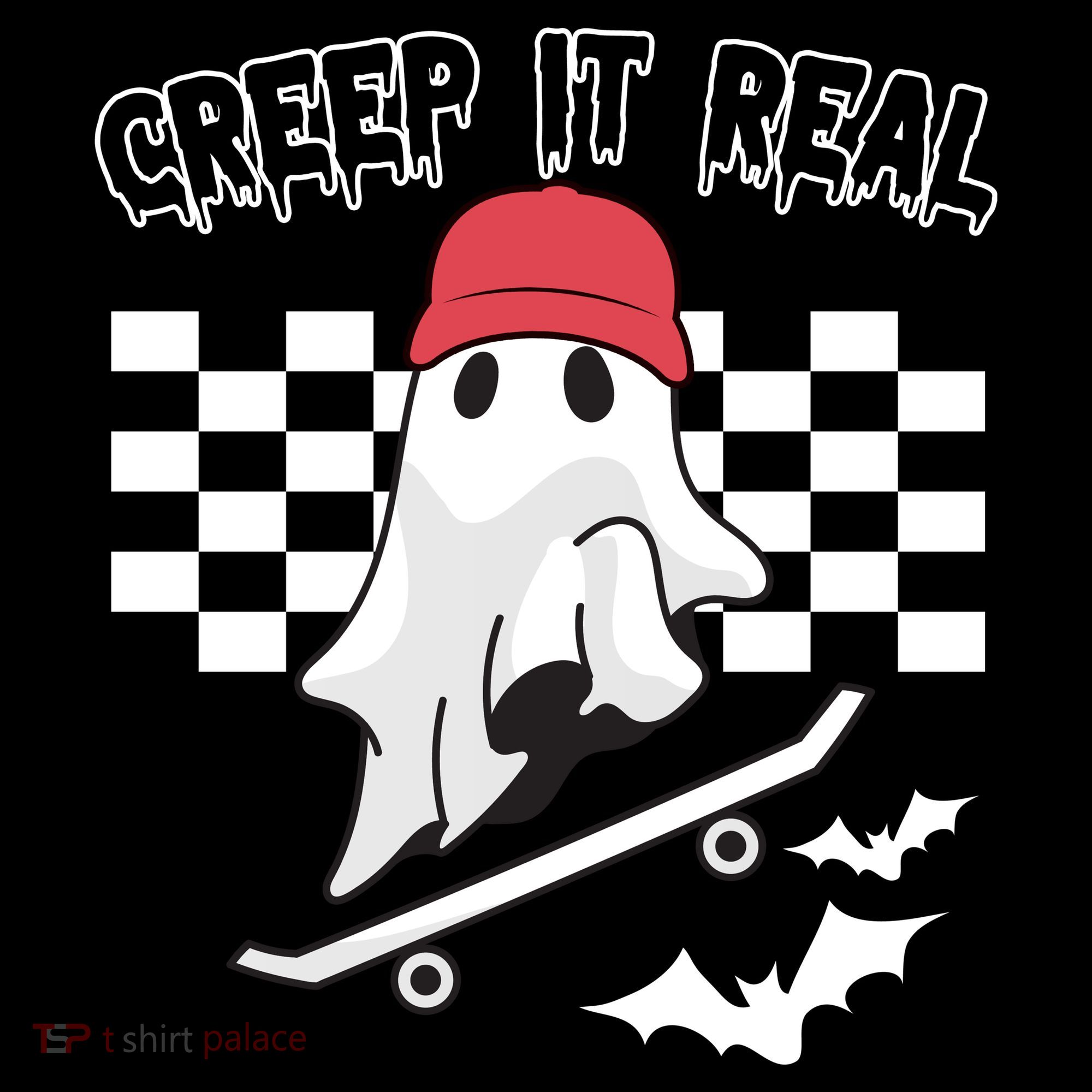 Creek It Real Funny Ghost Halloween USA-Made Doggie Bandana