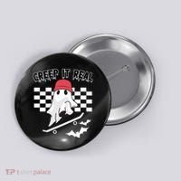 Creek It Real Funny Ghost Halloween Button thumb 0