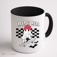 Creek It Real Funny Ghost Halloween Coffee Mug thumb 1
