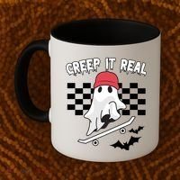 Creek It Real Funny Ghost Halloween Coffee Mug thumb 2