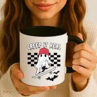 Creek It Real Funny Ghost Halloween Coffee Mug thumb 3