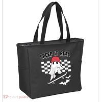 Creek It Real Funny Ghost Halloween Tote Bag thumb 2