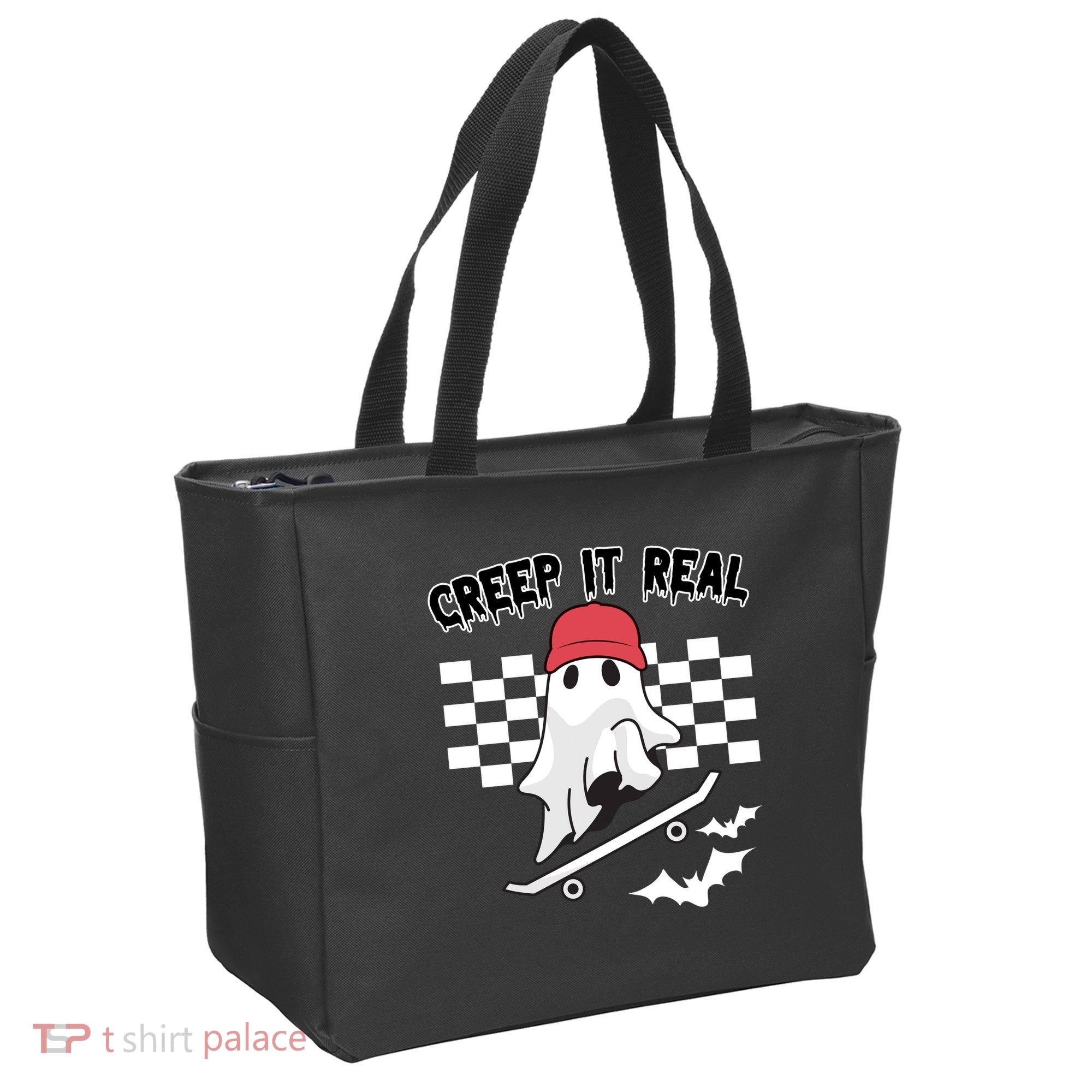 Creek It Real Funny Ghost Halloween Tote Bag