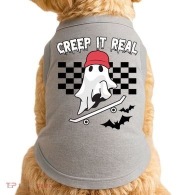 Creek It Real Funny Ghost Halloween Doggie Tank